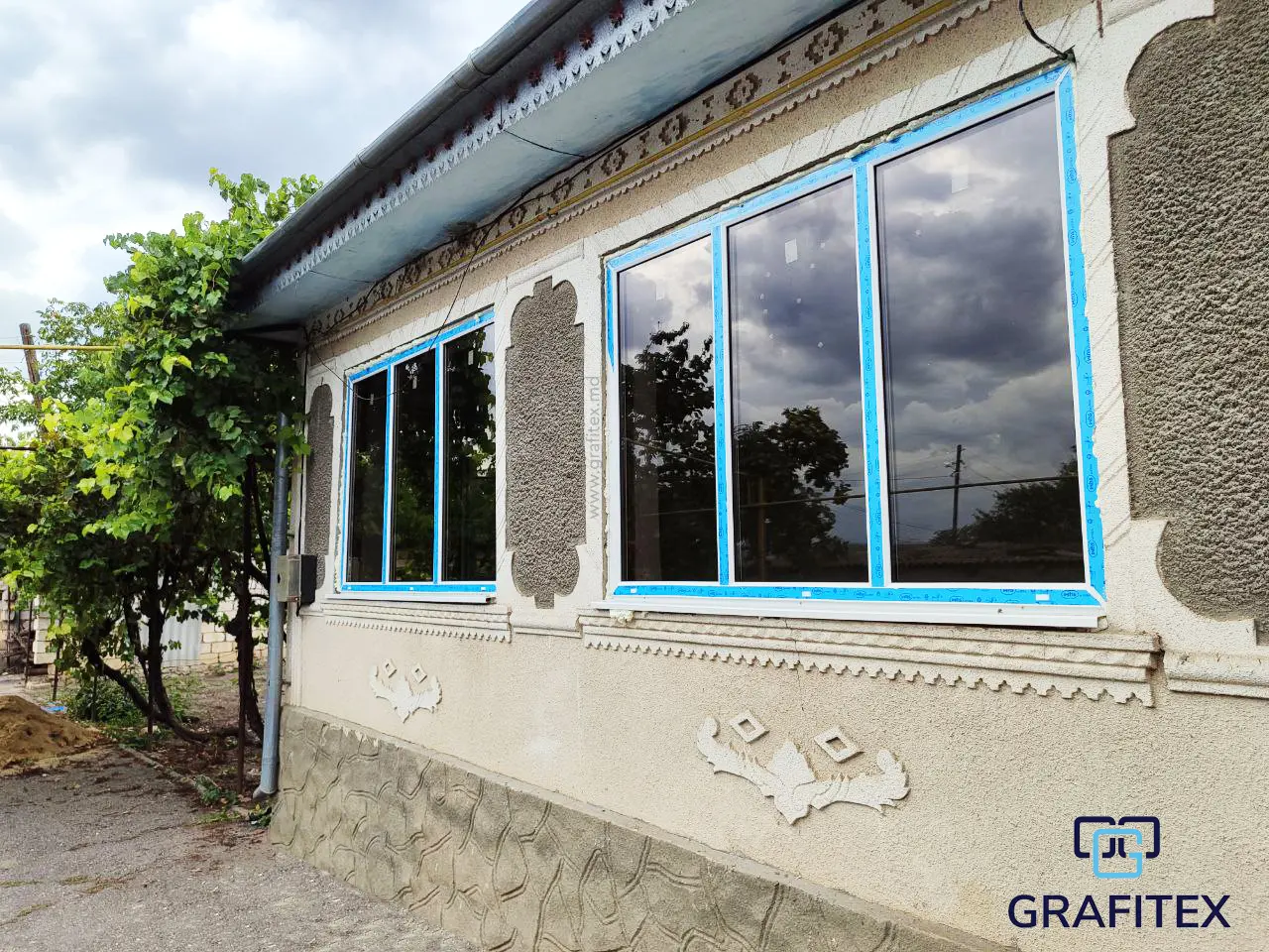 PVC balcony block, Grafitex production and installation