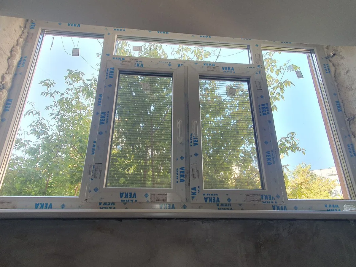 VEKA PVC balcony block — Grafitex work example in Moldova
