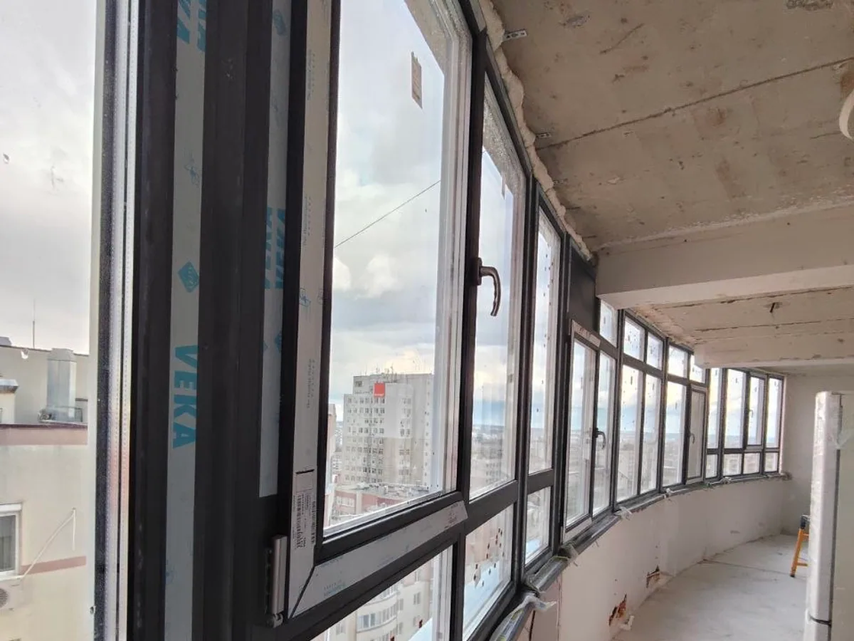 VEKA PVC thermopane balcony block, Grafitex own factory in Bălți